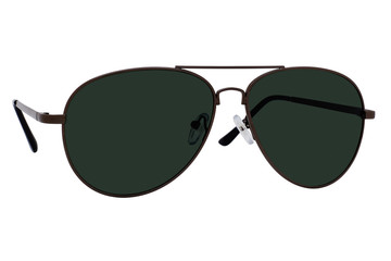 Black aviator sunglasses isolated on white background © Lev Karavanov