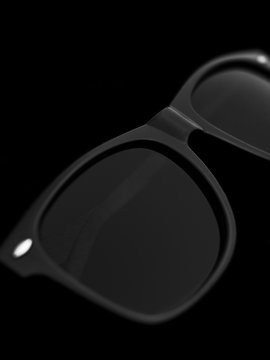 Black Sunglasses On Black Background