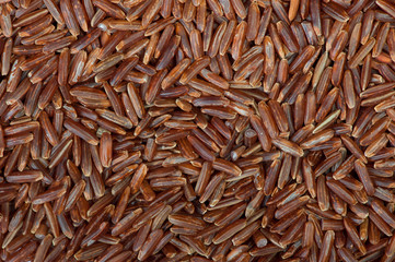 Surface covered with the red rice
