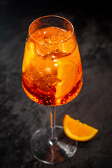 Classic italian aperol sprits cocktail