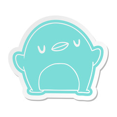 cartoon sticker kawaii of a cute penguin
