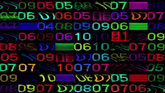 numbers code information clock counting glitch
