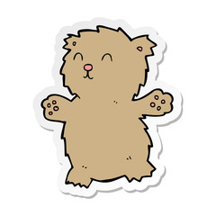 sticker of a cartoon teddy bear