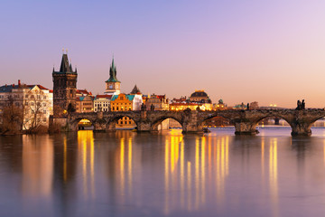 Fototapeta na wymiar Scenic view on historical center of Prague,buildings and landmarks of old town, Prague, Czech Republic
