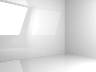Abstract white interior background, 3 d