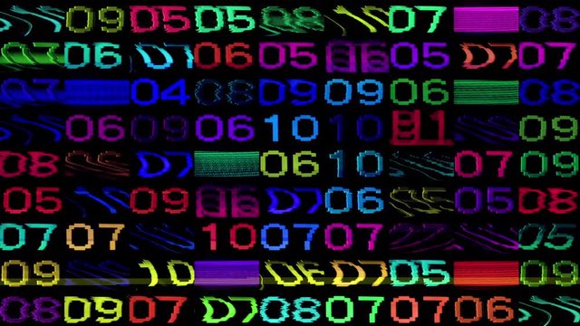 numbers code information clock counting glitch