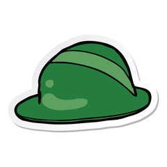 sticker of a cartoon bowler hat