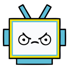 cute cartoon robot head