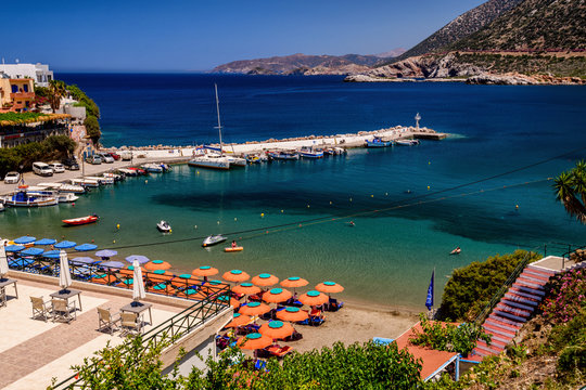 Beautiful greek village Bali with amazing beaches and views on Crete island, Greece