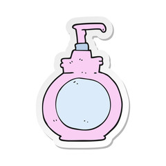 sticker of a cartoon hand wash
