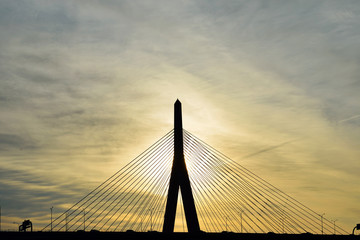 Fototapeta na wymiar Zakim Bridge At Sunrise, Boston