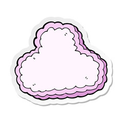 sticker of a cartoon decorative cloud