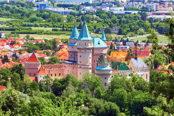 Bojnice castle (1103) in beautiful nature of Slovakia