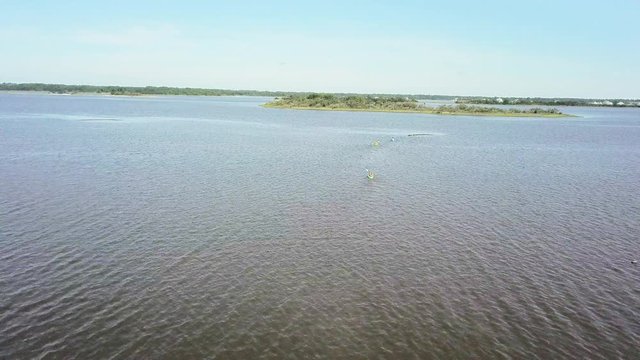 People Kayak In Outer Banks, Aerial