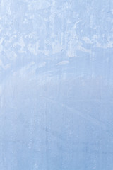 Frosty patterns on a frozen ice box in the early morning