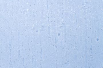 Frosty patterns on a frozen ice box in the early morning