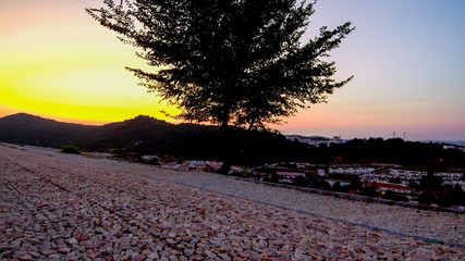 Aracena. Village of Huelva. Andalusia. Spain. Drone Photo