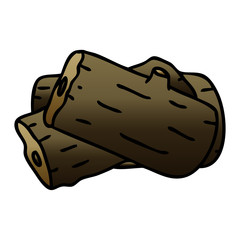 quirky gradient shaded cartoon log