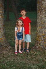 photo of happy children in park