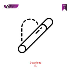 Outline magic-wand  icon isolated on white background. Line pictogram. Graphic design, mobile application, logo, user interface. Editable stroke. EPS10 format vector illustration