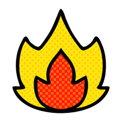 comic book style cartoon fire