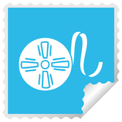 square peeling sticker cartoon movie tape