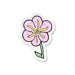 sticker of a cartoon flower