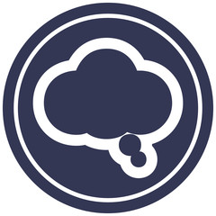 thought bubble circular icon