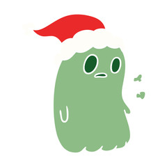 christmas cartoon of kawaii ghost