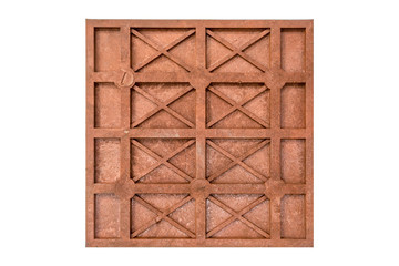 eco-parking paving slabs made of recycled plastic waste isolated on white background