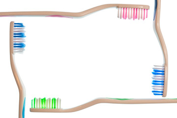 Dental Themed Picture Frame with Toothbrushes