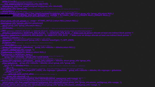 Purple screen coding hacker concept animation with glitch. Programming code typing error. Big data and Internet cyber attack. Programming code abstract. Blockchain concept, computer digital code