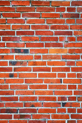 Obraz premium Wall of red bricks as a background.