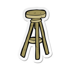 sticker of a cartoon stool