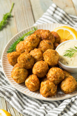 Homemade Seafood Mini Crab Cake Balls