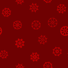 Seamless pattern with dharmachakra hinduism symbols
