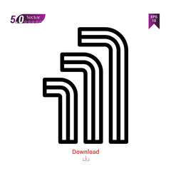 Outline allen  icon isolated on white background. Popular icons for 2019 year. Line pictogram. Graphic design, mobile application, logo, user interface. EPS 10 format vector