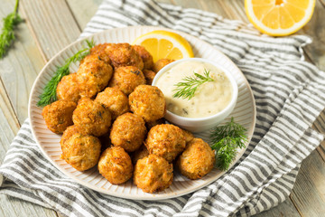 Homemade Seafood Mini Crab Cake Balls