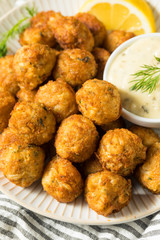 Homemade Seafood Mini Crab Cake Balls