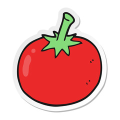 sticker of a cartoon tomato
