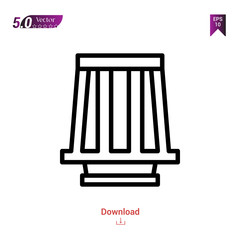 Outline turbine car icon isolated on white background. Line pictogram. Graphic design, mobile application,  car parts icons, user interface. Editable stroke. EPS10 format vector illustration