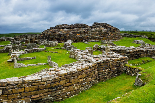United Kingdom, Scotland, Orkney Islands, Mainland, Broch of Gurness