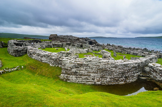United Kingdom, Scotland, Orkney Islands, Mainland, Broch of Gurness