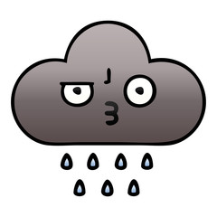 gradient shaded cartoon storm rain cloud
