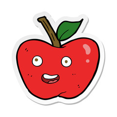 sticker of a cartoon apple