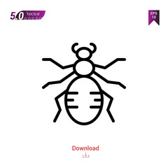 Outline spider  icon isolated on white background. insect icons. Graphic design, mobile application, logo, user interface. Editable stroke. EPS10 format vector illustration