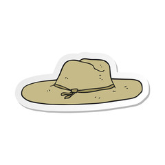 sticker of a cartoon hat