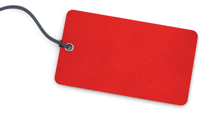 Anhänge-Etikett - rechteckig - Struktur rot