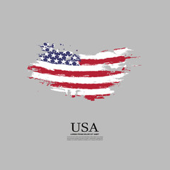USA flag in grunge style 
