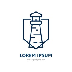 Modern Lighthouse Logo Template